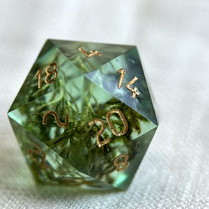 Moss and Lichen DnD TTRPG Resin Dice Set