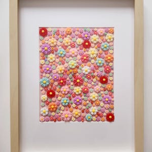 original handmade unique 3D resin flower wall art decor- pop art- colorful art