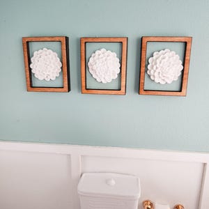 Set of 3 Dollhouse Floral Wall Art, Mini Floral Decor, Miniature Decor, Dollhouse Wall Decor, Dollhouse Wall Art, Mini Decor, 1:12 Scale