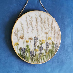 Dry Flower Wall Hanging Pressed Flower  Resin Wall Decor Resin Flower Frame Resin Art Pressed Flower Wall Art Resin Decor