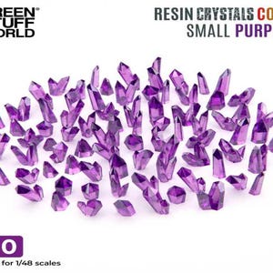 VIOLET Resin Crystals - Small - for Miniature Bases Wargames Model Scenery Landscape resin transparent