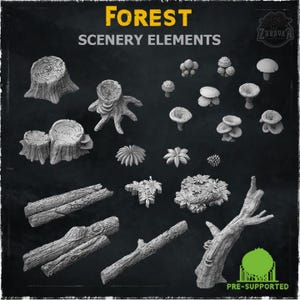 Forest - Scenery Elements (Basing Material) - Resin 3D Print - Zabavka Workshop